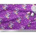 thumbnail image 2 of Soimoi Purple Cotton Duck Fabric Artistic Floral Print Fabric by the Yard 42 Inch Wide, 2 of 3