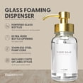 thumbnail image 2 of MaisoNovo Foaming Soap Dispenser Waterproof Hand Soap & Face Wash Labels | Foaming Hand Soap Dispenser for Bathroom Countertop | Foam Soap Dispenser Clear Bottle 14oz, 2 of 7