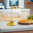 thumbnail image 1 of Soporte para pastel BLESIY con cúpula y plato decorativo para servir frutas, 1 of 8