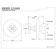 thumbnail image 2 of Kingston Brass KB3001AX Kingston Brass KB3001AX Volume Control  Chrome, 2 of 2