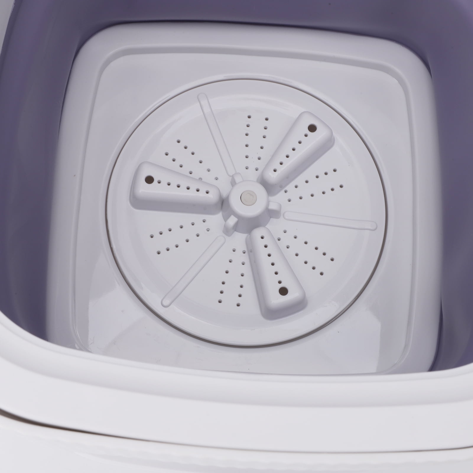 Rupoun Portable Washing Machine, 12.2 x 12.2 x 6.3 inches / 31 x 31 x 16 cm Foldable Mini Washer for Baby Clothes and Underwear, Powerful Small Laundry Combo for Travel and Apartments Purple