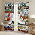 thumbnail image 2 of Castle Fairy Kids Teens Figure Skating Blackout Curtains Set of 2 (52x84 Each),Chic Floral Vintage Lodge Cabin Window Curtains,Sport Theme Curtains and Drapes,Super Cozy Room Decor, 2 of 6