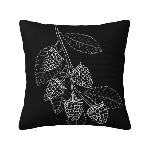 ZICANCN Berries Line Art Decorative Throw Pillow Covers, Bed Couch Sofa Decorative Knit Pillow Covers for Living Room Farmhouse 18"x18"