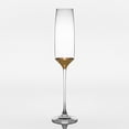 thumbnail image 2 of Barski - Handmade Glass - Champagne Flute - Decororated And Dipped in 20 K gold on the bottom - Gift Boxed - Made in Europe - Set of 2, 2 of 9