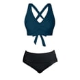thumbnail image 7 of CONZONE Womens Period Tankini Sets 2 Peice Swimsuits for Women Menstrual Leakproof Swim Bottoms Solid Color Lightweight Summer Beach Bathing Suits, 7 of 7