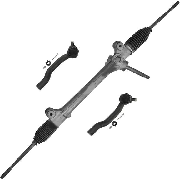 Detroit Axle - Complete Rack and Pinion   Front Outer Tie Rods Replacement for 2013 2014-2017 Toyota Camry Avalon - 3pc Set