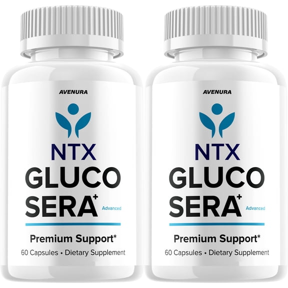 Gluco Sera Capsules – NTX GlucoSera Natural Blend Glycogen Formula for Health Support, 2 Pack, 120 Capsules
