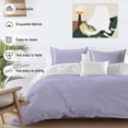 thumbnail image 4 of Pure Lavender Bedding 3 Piece Duvet Cover Set California King, Simple Solid Color Soft Microfiber Comforter Cover with Zipper Closure & Pillowcases, Wrinkle & FadeResistant Quilt Cover, 4 of 9
