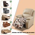 thumbnail image 6 of Kuiaobaty Cow Print Quilted Reclining Sofa Slipcover, Non Slip Armless Seat Cushion Slipcover, Decorative Furniture Protector for Living Room Bedroom, 6 of 7