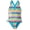 Multicolor, variant on Angel Beach Girls Multi Neon Stripe Foil Print Swimming Suit Swim Bathing Suit 4