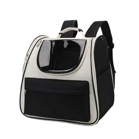 FL Dog Carrier Bag Pet Double Shoulder Backpack Outgoing Pets Travel Breathable Expandable Transport Bag Foldable Dog Back Pack