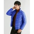 thumbnail image 5 of Wenseny Mens Stand-up Collar Padded Puffer Jacket Thermal Lightweight Outdoor Coat Blue 3XL, 5 of 9