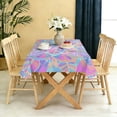 thumbnail image 5 of Rectangular Tablecloth 60x84 Inch – Waterproof Polyester Printed Table Cover, Wrinkle Resistant, Washable for Kitchen & Dining, Colorful Geometry Fluid Print, 5 of 6