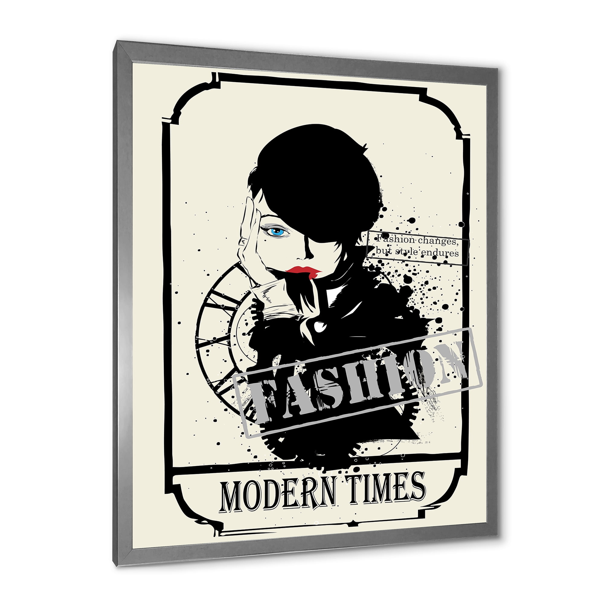 Designart 'Style Passion Life Fashion Woman VII' Vintage Framed Art Print