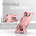 thumbnail image 7 of Allytechgroup Rugged Back Case for iPhone 16e, Compatible with MagSafe Full Body Protection Soft TPU Bumper Shockproof Anti-Scratch Magnetic Case with Kickstand for iPhone 16e, Pink, 7 of 7