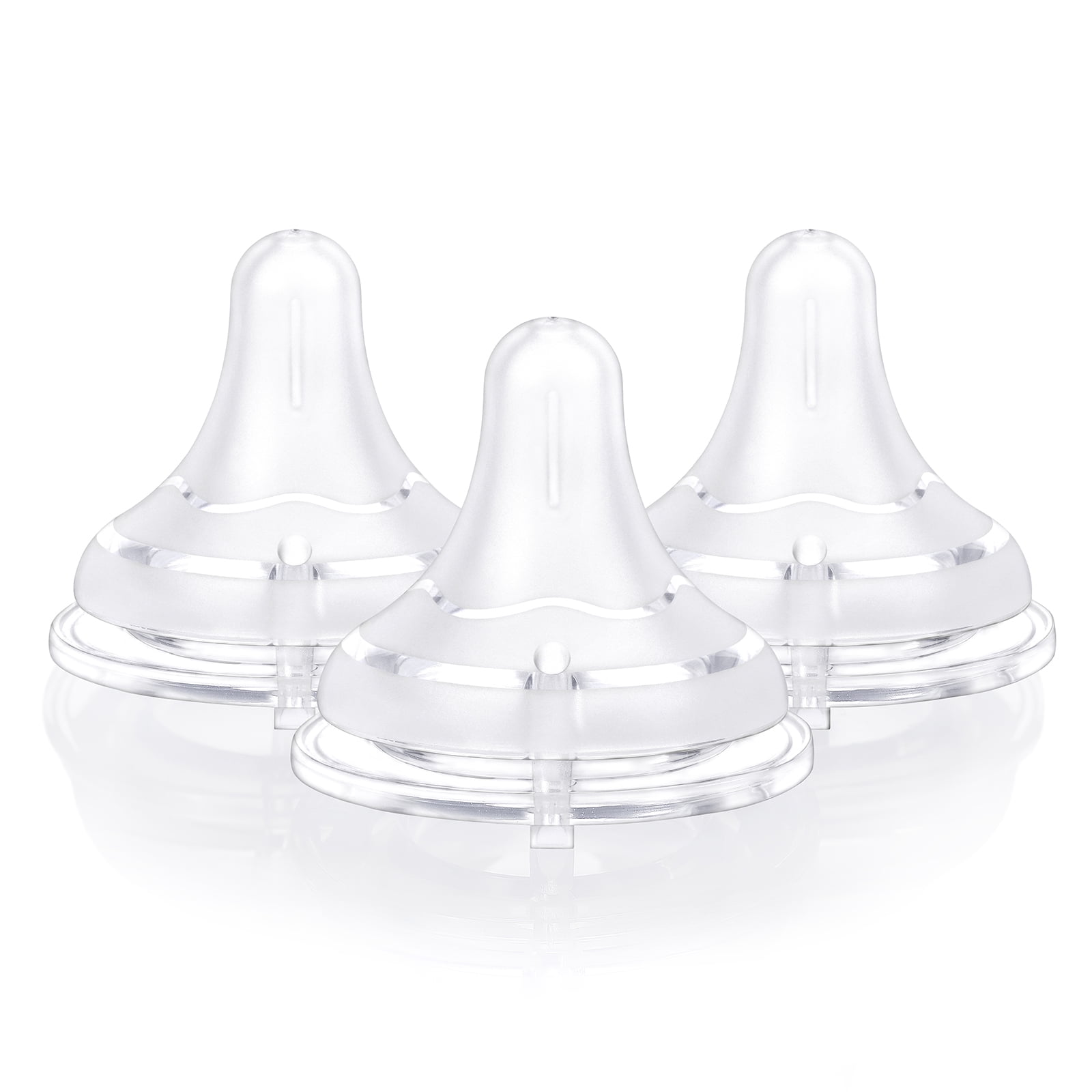 LittleForBig Silicone Soft Touch Adult Bottle Nipples Replacement Teat Compatible with LittleForBig Bottles - Textured Surface 3-Pack