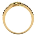 thumbnail image 4 of Solitaire with Accents Engagement Ring for Women - 0.22ct Natural Peridot in 14K Yellow Gold Promise Ring, 4 of 6