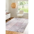 thumbnail image 2 of Cardiff Pink Patchwork Polyester Digital Print Decorative Area Rug, 2 of 8
