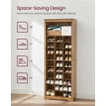 thumbnail image 2 of VASAGLE 10-Tier Shoe Storage Cabinet, Holds 30 Pairs, Space-Saving Shoe Rack Organizer - Rustic Walnut, 2 of 7