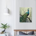 thumbnail image 4 of ONETECH Peacock Wall Art Peacock Tree Pictures Wall Decor Colorful Peacock Canvas Bird Painting Modern Decoration Artwork for Bathroom Living Room Bedroom Office 12x16 in, 4 of 5