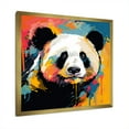 thumbnail image 2 of Designart "Colorful Pop Art Panda I" Animals Framed Wall Art Decor - Modern Orange Panda Entryway Framed Wall Art, 2 of 6