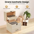 thumbnail image 4 of Essential Oil Storage Box, Wooden Organizer with 59 Slots, 3-Tier Design, Drawer & Trays for 15ml and 10ml Bottles, Compact and Elegant, 4 of 11