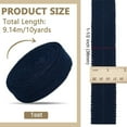 thumbnail image 2 of Prussian Blue Polyester Ribbon 10 Yards Polyester Webbing Carpet Binding Trim 1.49 Inch Twill Tape, 2 of 9