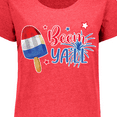 thumbnail image 4 of Inktastic 4th of July Boom Ya'll Popsicle and Firework Design Women's Plus Size T-Shirt, 4 of 5