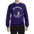 thumbnail image 2 of Wild Bobby, Can't Work Today My Arm Is In A Cast, Fishing, Unisex Crewneck Graphic Sweatshirt, Purple, 3X-Large, 2 of 5