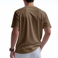 thumbnail image 5 of Men's V-Neck Button T-Shirts Short Sleeve Tees Henley T-Shirt Summer Base Tops, 5 of 9
