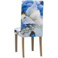 thumbnail image 2 of ZHANZZK Flowers Butterfly Blue Hydrangeas White Irises Stretch Chair Cover Protector Seat Slipcover for Dining Room Hotel Wedding Party Set of 1, 2 of 5