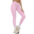 thumbnail image 2 of Yoga Pants Women Slim Fit High Waisted Long Pants Casual Running Workout Fitness Women's Yoga Leggings Pink XL, 2 of 4