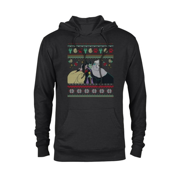 Disney Villains Maleficent Ursula Cruella Christmas Sweater - Pullover Hoodie for Adults - Customized-Black