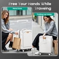 thumbnail image 4 of Joyway 20" PC Hardshell Carry-On with Aluminum Frame Front Pocket USB Charging Port & Cup Holder Spinner Wheels TSA Lock Airline Approved Size, 4 of 7