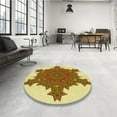 thumbnail image 4 of Ahgly Company Machine Washable Indoor Round Transitional Dark Bisque Brown Area Rugs, 8' Round, 4 of 7