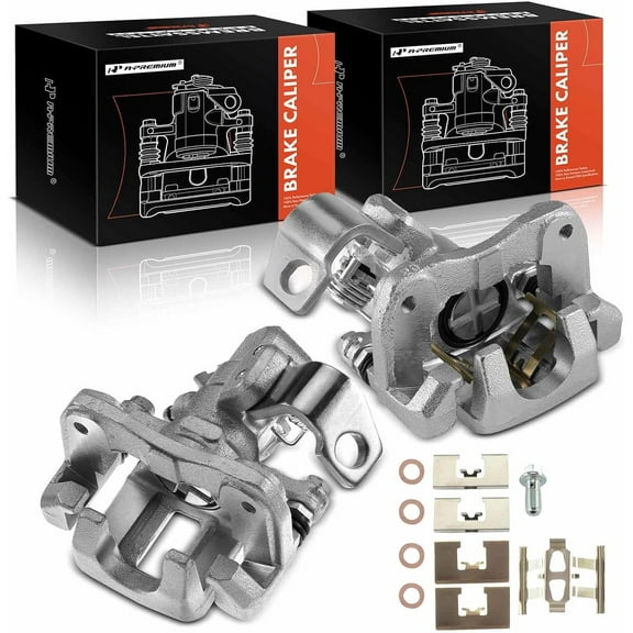 A-Premium Brake Caliper Assembly Compatible with Acura CSX 2006-2011 ILX 2013-2018 Honda Civic 2006-2015 Rear Side 2-PC