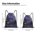 thumbnail image 2 of Kdxio Mystery House Halloween Night Print Drawstring Backpack Bag,Waterproof Draw String Back Sack, Gym Drawstring Bags Swim Bag For Unisex, 2 of 5