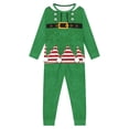thumbnail image 2 of Suhoaziia Sleepwear for Kids Comfortable Skin Friendly Indoor Santa's Elf Nightwear 13-14Y Kid,Long Sleeve Top & Pants Crewneck Daily Wear Indoor Lightweight Clothes, 2 of 5