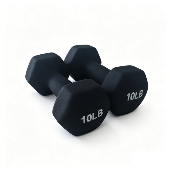 Anoncndin Dumbbell Weight Pairs with Anti-Roll Square Head, Hex Neoprene Coated Dumbbell Sets,Hand Weight Set for Home Gym,10 lbs Pairs