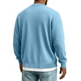 thumbnail image 6 of cllios Cardigan Sweaters for Men V Neck Casual Lightweight Button Down Knitted Cardigan Sweater Solid Color Long Sleeve Cardigans Light Blue S-XXXL, 6 of 6