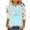 Mint Green, variant on Alun Happy Easter Bunny Print 3/4 Sleeves T Shirts for Women 2026 Early Spring Stylish Clothes Loose Fit Soft Comfortable Splicing Printing Cute Festival Crewneck Top Pink XXL
