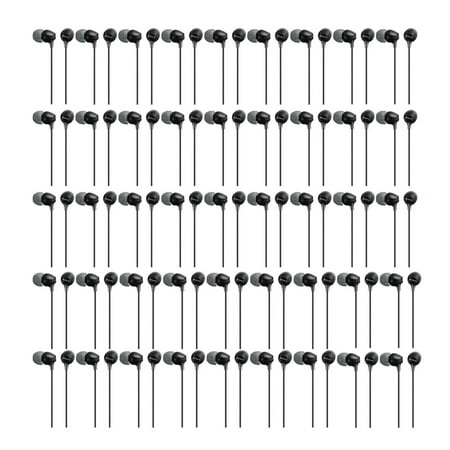 Sony MDR-EX15LP Fashion Color EX Series In-Ear Earbud (Black, 50-pack)