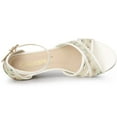 thumbnail image 4 of BLISSFUL STEP Women's Floral Mesh Lace Wedges Sandals, 4 of 5