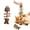 Brown, variant on Catnip & Silvervine Chew, Fish Bone Cat Dental Chew Toy, Natural Teeth Cleaning Stick for Cats, Durable Wooden Feline Tooth Care Tool