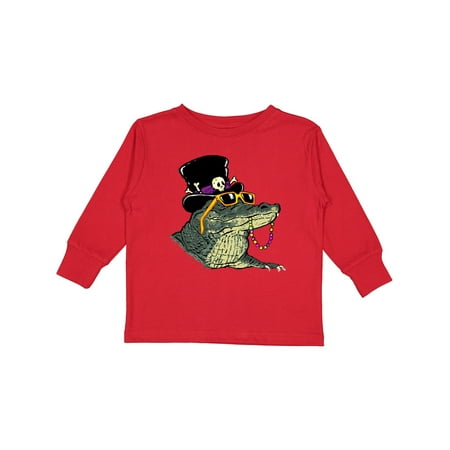 

Inktastic Mardi Gras VooDoo Gator Gift Toddler Boy or Toddler Girl Long Sleeve T-Shirt