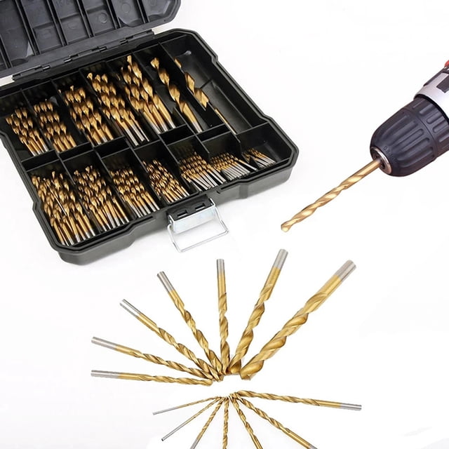 High Speed Steel Twist Drill Bits,Twist Drill Bit Set Twist Drill Bit Setwith Storage Box Drilling Tools Ultra Responsive