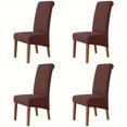 DEKAXID 2pcs/4pcs Jacquard High Back Dining Chair Cover Furniture