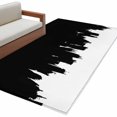 thumbnail image 2 of Black Painting Washable Area Rugs 2.7'x5', Abstract Art Black Painting Low Pile Throw Living Room Rug Non-Slip Sturdy Edge Binding Carpet for Indoor Entryway Bedside Kitchen, 2 of 9