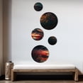 thumbnail image 3 of Designart "Flowerful Countryroad At Sunset II" Lake House Cottage Metal Wall Art Set of 5 Piece, 3 of 5