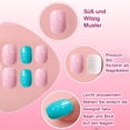 thumbnail image 4 of Press on Nails for Kids, Easy Application Rainbow Short False Nails, Safe High Quality Abs Material Nail Art Kits for Children, Varied Sizes Multipurpose for Birthday Celebrations, 4 of 5